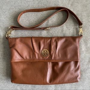 Brown leather Tory Burch cross body